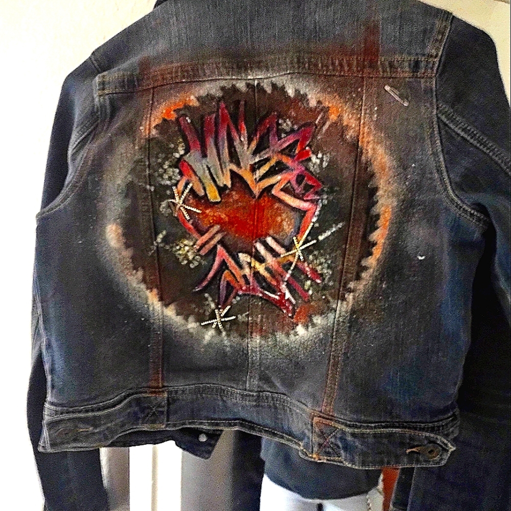 Customs rib length jean jacket